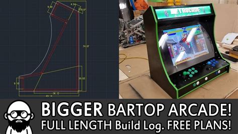 1 top online arcade cabinet build plans for beginners and advanced custom hyperspin arcade arcade two plan bundle the geek pub creative project arcade cabinet plans pdf bartop plans for milling weecade clone by deganatrons cnc / pdf plans v2.4: Free updated plans and build log video for a Bigger Bartop ...