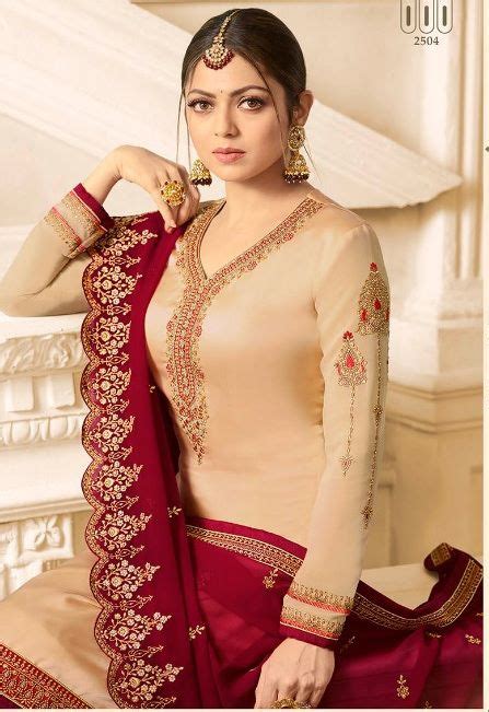 Realtime update united states dollars currency conversions. Drashti Dhami Beige maroon wedding sharara suit 2504