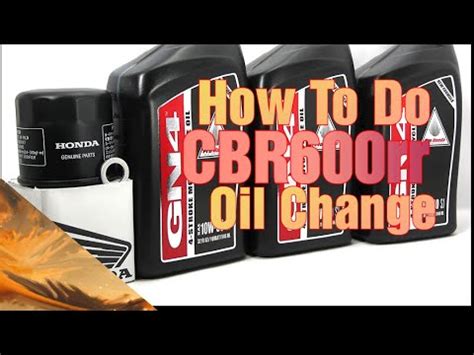 How to easily change the oil on a honda cbr 600rr! How To Do 2007-12 CBR600rr Oil Change - YouTube