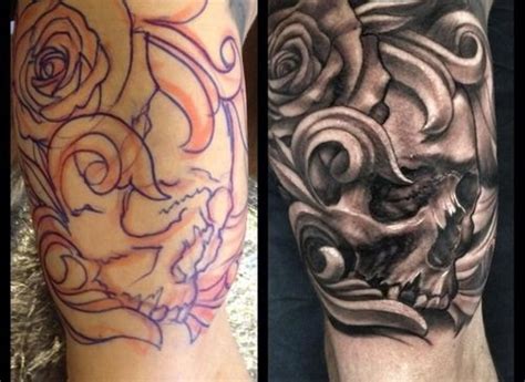 Starbrite victorian rose is a creamy pink that can be used for flowers or portrait work. Skull rose filigree baroque inside bicep | Filigree tattoo ...