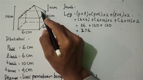 Rumus volume balok yaitu v = p x l x t. Matematika Kelas 6 Luas Permukaan Bangun Ruang Gabungan ...