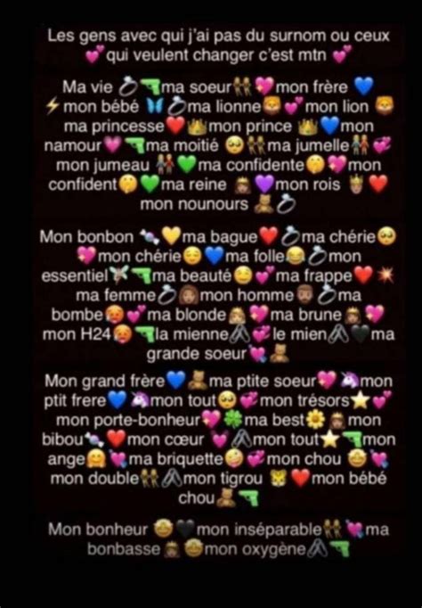 Épinglé par 💘Im_laixe💘 sur Nicknames en 2020 | Idée de surnom, Surnom ...