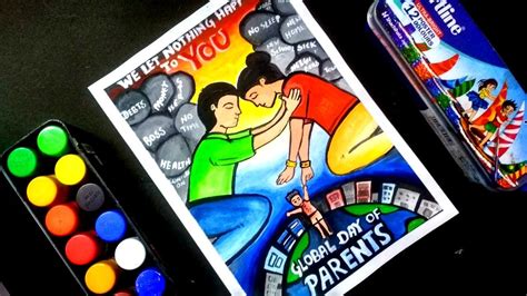 This parent day drawing will help you to learn the amazing oil pastel colour technique easily. Global Day of Parents Drawing easy | International day of ...