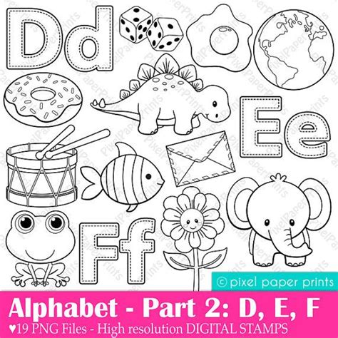 Ipa is a phonetic notation system that uses a set of symbols to. Alphabet Digital Stamps Part 2 - DEF clip art - School ...