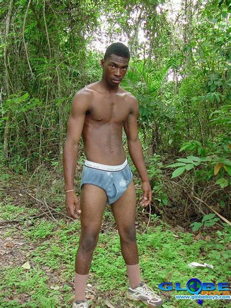 First compilation vid of hot guys. African stud jerking off his cock in the woods