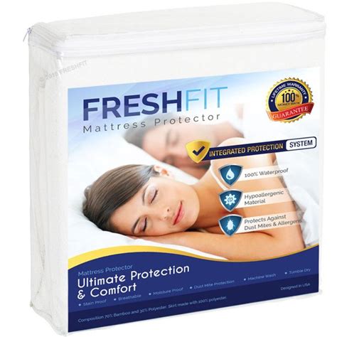 Some mattress protectors also provide protection to the person sleeping on the mattress from allergens and irritants such as dust mites, bed bugs, mold, and dead skin (like dandruff). FRESHFIT Premium Waterproof Noiseless Mattress Protector ...