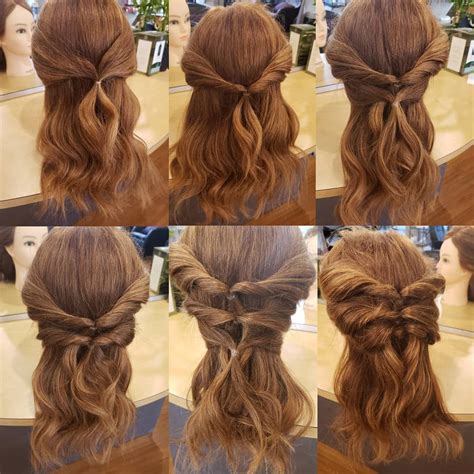 40 cute and comfortable braided headband hairstyles via. Step-by-step🐾 half-up style!💗 ️ 1.)take a pieces from both sides and put in a small rubber band ...