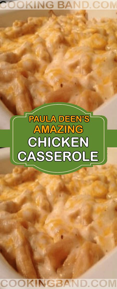Many kinds of chicken casserole cuisine, paula deen's chicken casserole is just one of the families at home, to make it you can mix chicken with queza cream so the family will miss your cooking. Paula Deen's Amazing Chicken Casserole (With images ...