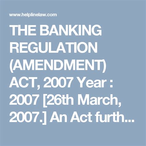 What you should know about crossed checks. THE BANKING REGULATION (AMENDMENT) ACT, 2007 Year : 2007 ...