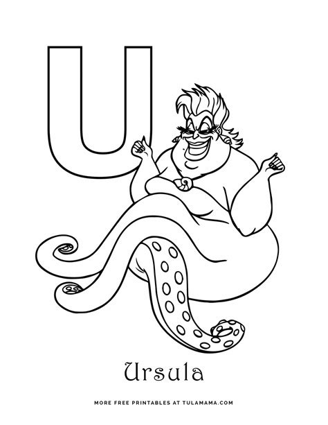 Apart from the individual letter worksheets we will also provide with two additional kindergarten preschool worksheets. Free Printable Disney Alphabet Coloring Pages - Tulamama