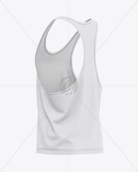 Free mockup download psd mockups templates for magazine, book, stationery, apparel, device, mobile, editorial. Men's Racer-Back Tank Top Mockup - Back Half-Side View in ...