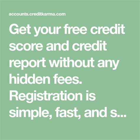 Weekly updates let you track your progress. Get your free credit score and credit report without any hidden fees. Registration is simple ...