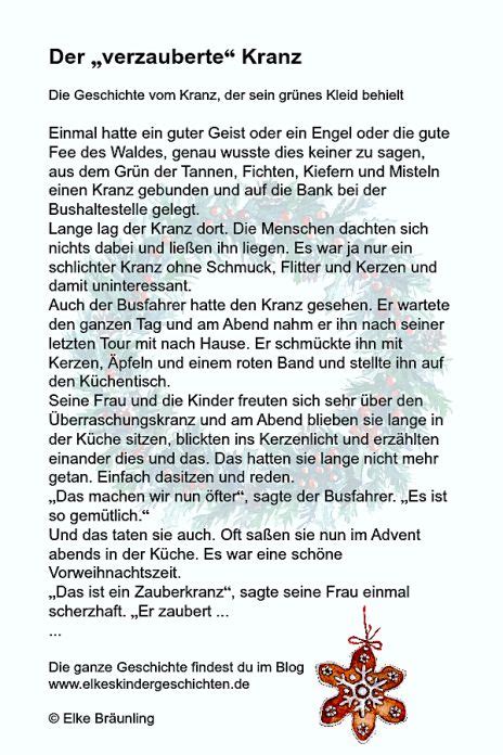 Auf jede der kartoffeln, sollen die namen der personen, die das kind ablehnt aufgeschrieben oft machen wir uns gedanken über die meinung anderer leute, was sie über uns sagen oder denken könnten. Der verzauberte Kranz | Weihnachtsgeschichte kinder ...