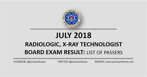 Professional technologist, malaysian board of technologists (ptech). OFFICIAL RESULT: July 2018 Radtech, X-Ray Technologist ...