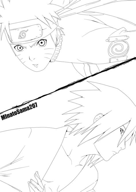 Naruto is a very popular anime and manga series that revolves around ninjas who have superhuman abilities. Naruto Vs Sasuke Lineart by Rollando35 on DeviantArt in ...