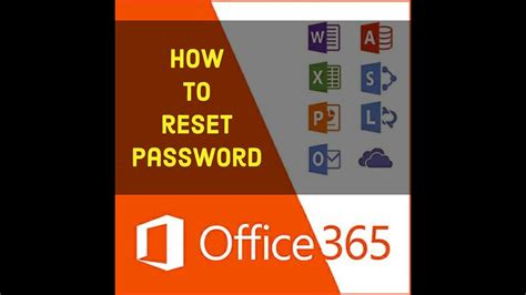 Link to app password missing. How to reset password of Office 365 ID? - YouTube