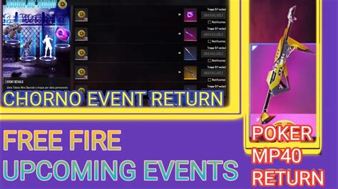 Please note redemption expiration date. FREE FIRE UPCOMING EVENTS IN PAKISTANI SERVER - YouTube