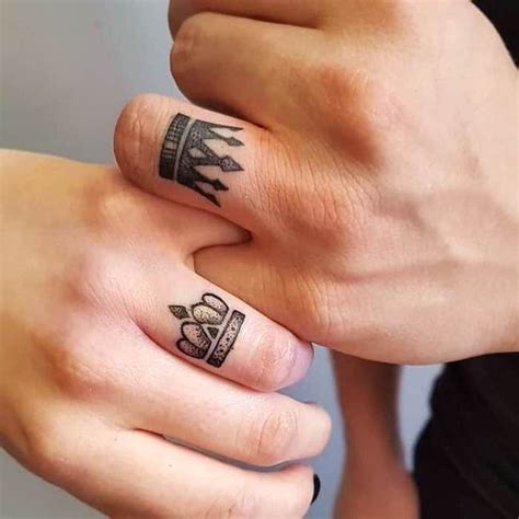 Reasons to get a wedding ring tattoo get inspired by these wedding ring tattoos from real couples 40 Couple Tattoo Design That Will Inspire You | Romantic ...