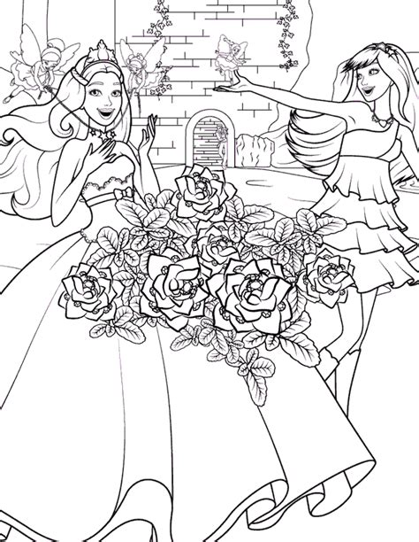 Barbie coloring pages for girls. Barbie coloring pages to print for free; mermaid, princess ...