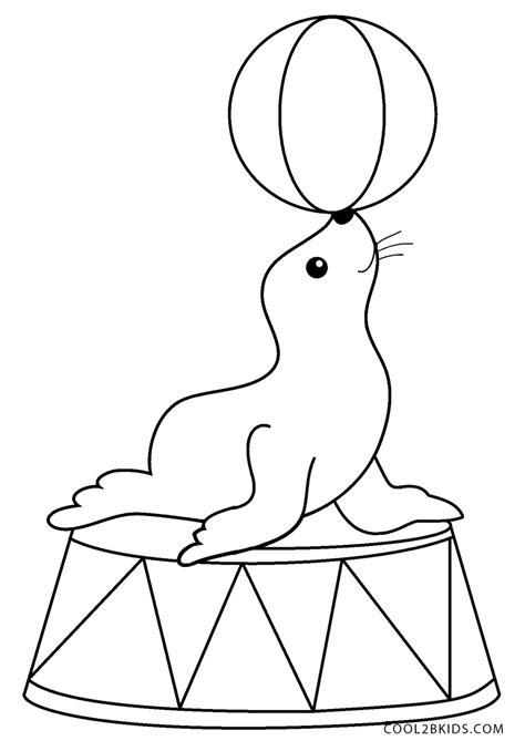 Clip art ized seal svg circus seal coloring page. Free Printable Circus Coloring Pages For Kids