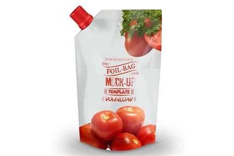 The huge collection of free bag mockup psd templates online! Download This Ketchup Pouch Mockup in PSD - Designhooks