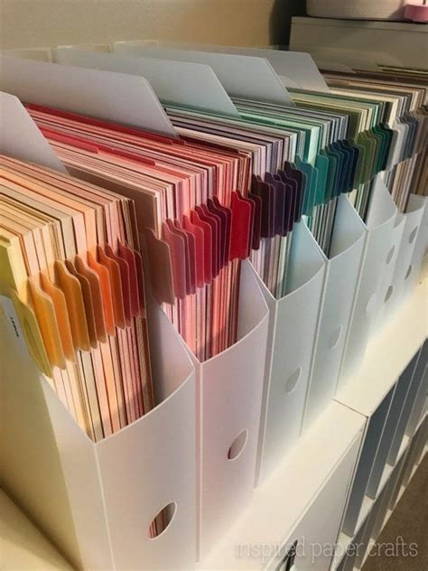 From ribbon organization to vinyl organization, there are plenty organization hacks to choose from. Cardstock Organization in 2020 | Craft paper storage ...