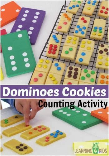 See more ideas about baby food recipes, food, food chart for kids. COUNTING ACTIVITY - DOMINOES COOKIES | Learning 4 Kids