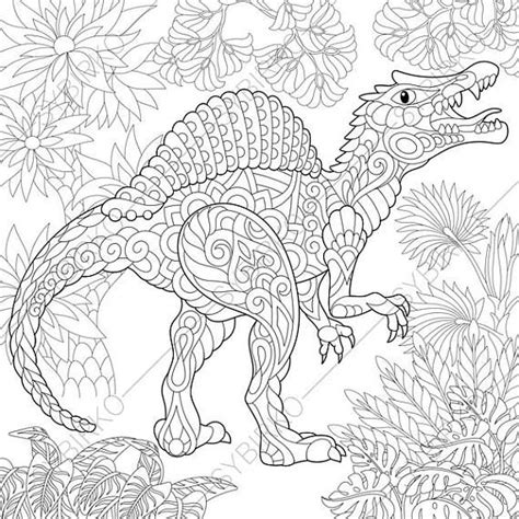 Our new, inspirational and relaxing coloring book for adults is designed for all creative souls who adore the jurassic. Spinosaurus Dinosaur. Dino Coloring Pages. Animal coloring ...