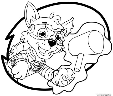 This transforming mighty jet playset also makes for the perfect gift for your. Coloriage Mighty Pups Rocky Dessin Pat Patrouille à imprimer