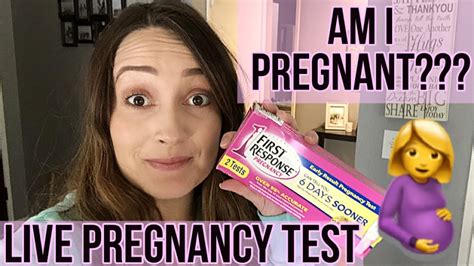 You cant know without taking a test to check for hcg. LIVE PREGNANCY TEST | AM I PREGNANT? | HUSBAND REACTION ...