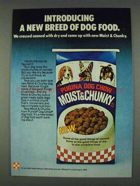 Maybe you would like to learn more about one of these? 1978 Purina Moist & Chunky Dog Chow Ad