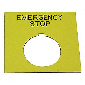 Make social videos in an instant: REES 30mm Square Emergency Stop Legend Plate, Plastic ...