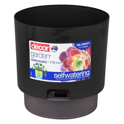 Decor 17cm Black Watermatic Self Watering Pot | Bunnings ... Find here online price details of companies selling self watering planters.