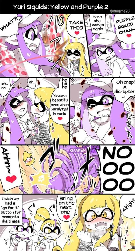 Haha those colored squids got ma yuri heart somehow! Pin by Tyler D on Splatoon | Splatoon, Splatoon comics, Yuri