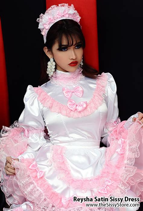Pvc sissy lockable maids dress pink/white. ボード「Cute Sissy Dresses」のピン