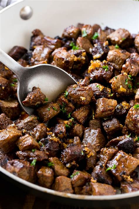 Thought chuck steak was just a meh budget cut of beef? Steak Bites with Garlic Butter #Beef #BeefRecipes #Steakbites | Kite's Recipes