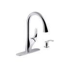 Trielle single handle pull down sprayer kitchen faucet in vibrant stainless k r18594 sd vs206086638. KOHLER Trielle Single-Handle Pull-Down Sprayer Kitchen ...