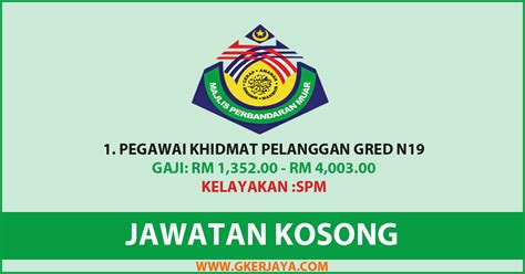 Iklan kerja kosong, kerja kosong 2019, cari kerja kosong, kerja kosong uitm, iklan jawatan kosong guru tabika perpaduan 2018 • kerja via kerjaya.co. Kerja Kosong Majlis Perbandaran Muar | Permohonan adalah ...