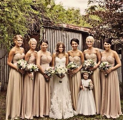 Choosing the wedding motif makes or breaks the big day. Cream bridesmaids dresses | Bridesmaid, Wedding styles