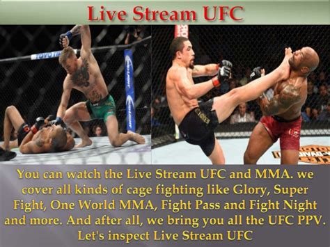 For a larger list, please select a sport type from the menu. Watch ufc online free live stream.