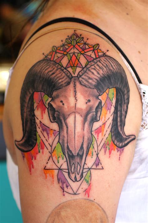 The name ram skull is said to mean one horn in old english, which means a strong bull. ram skulls are popular representations of strength. Mytattooland.com: Ram skull tattoos!