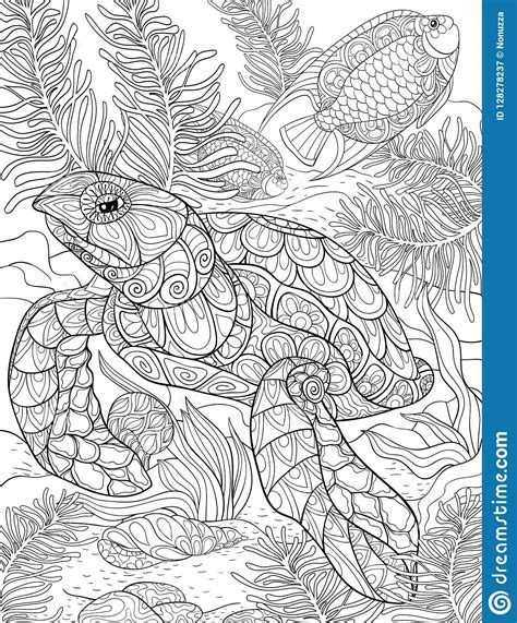 You can now print this beautiful cute cartoon turtle coloring page or color online for free. Turtle Coloring Page Adult - youngandtae.com in 2020 | Turtle coloring pages, Coloring books ...