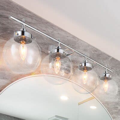 Installing new vanity lighting will complete the look of your new bath vanity project. 4 Light Vanity Light Bathroom Vanity Lighting You'll Love ...