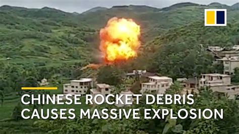 A chinese rocket that was recently launched is now out of control and is expected to impact earth at some point this week. Chinese rocket debris causes massive explosion - YouTube | Explosion, Massive, Rocket