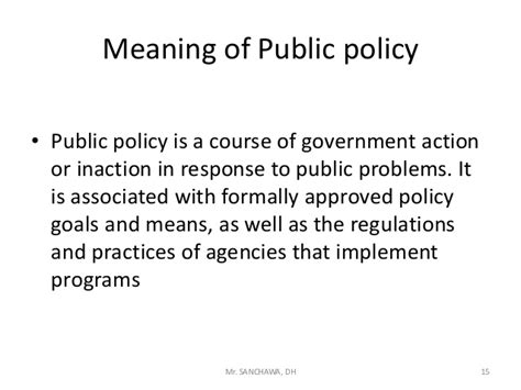Public sector will no longer be the dominant means of bringing about economic growth, rapid industridisation, modernisation and social justice in the country. PUBLIC POLICY: AN INTRODUCTION