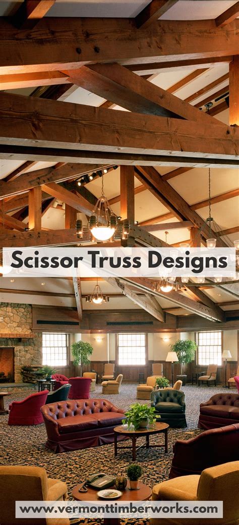 This means the size of the the scissor truss above was designed to be traditionally assembled with pegs that are cut flush. Timber Truss Designs Featuring The Scissor Truss | Scissor ...