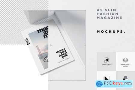 The best free psd magazine and book mockups we've found from the amazing sources. A5 Slim Fashion Magazine Mockup Set » Free Download ...