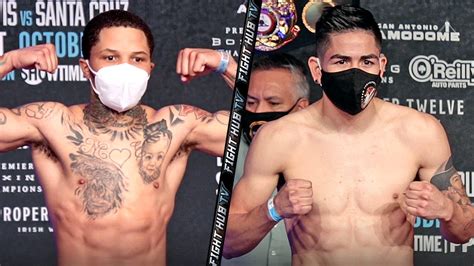 I'm not worried about losing any speed by adding weight. GERVONTA DAVIS VS LEO SANTA CRUZ | FULL WEIGH IN & FACE ...