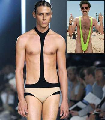 Do you have the balls to bare it all in a mankini? Mankinis on the Catwalk: Alexander McQueen's Borat Inspiration