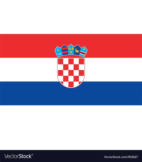 An image of the coat of arms itself was added to the croatian flag after world war i. Croatian flag Royalty Free Vector Image - VectorStock